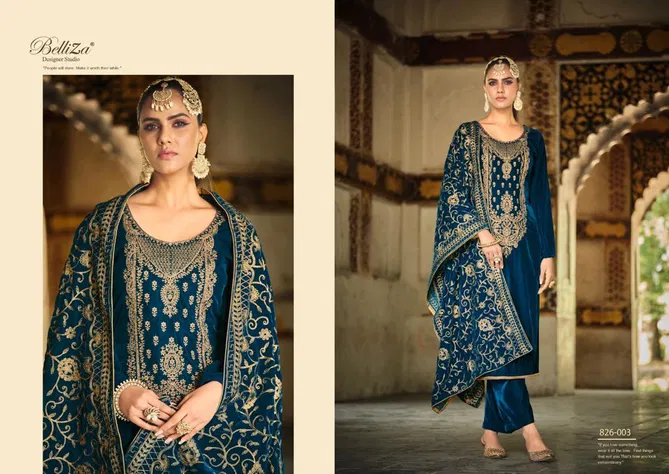 Belliza Nagina Heavy Embroidered Dress Material Collection
